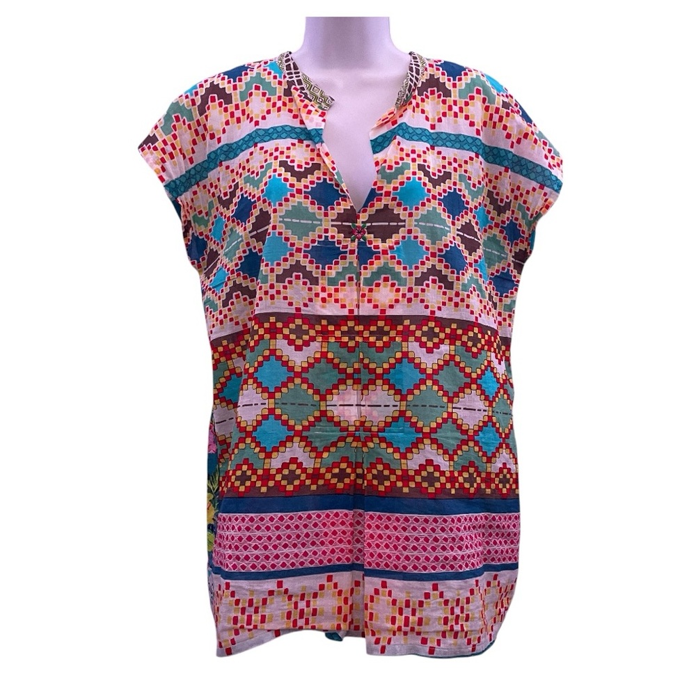 Johnny Was Sleevless Blouse Size Medium
